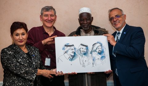 Laureates (from left to right: Thelma Aldana, Tony Rinaudo, Yacouba Sawadogo, Iván Velásquez)